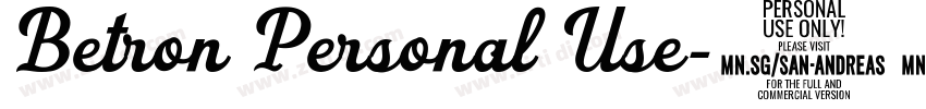 Betron Personal Use字体转换